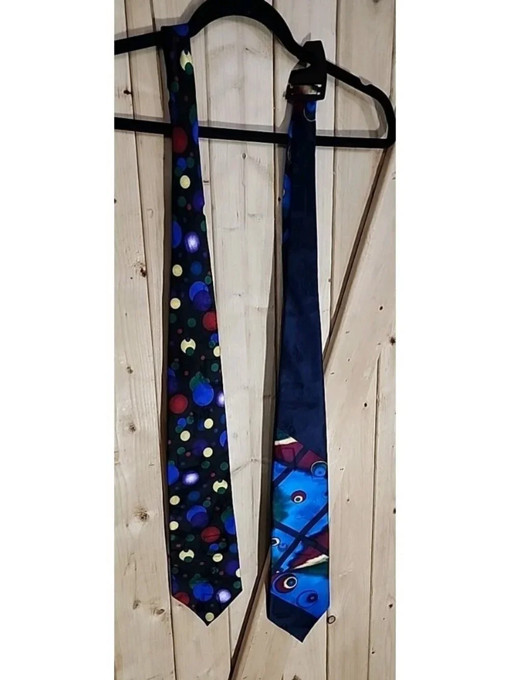 VTG After Dark Mens Neck Ties 100% Silk Nirvana Spheres Wearable Art Flying Toas